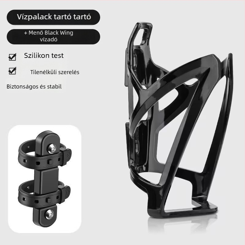 Gyerekeknek szánt hegyi kerékpárhoz és elektromos kerékpárhoz való palacktartó, polikarbonátból, állítható, fúrás nélküli rögzítés