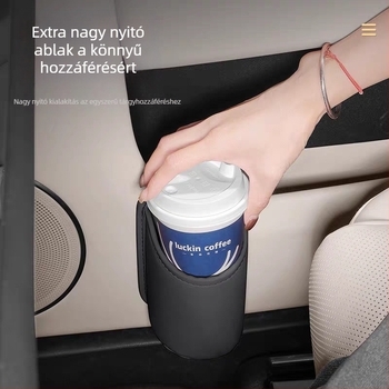 Bőr autós pohártartó és hátsó ülés tároló rekesz az ajtó fogantyújához — Márka Fadil, Modell Storage Box, Cikkszám Cup Holder