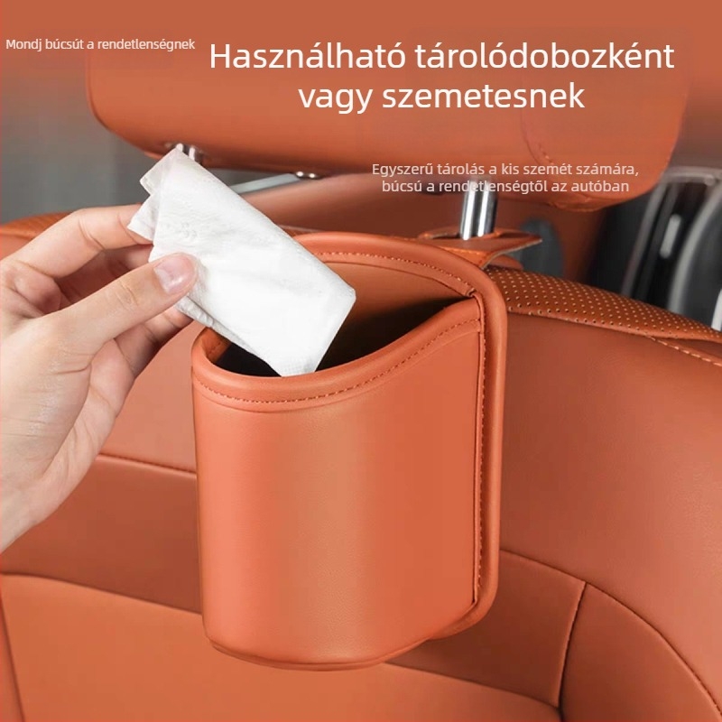 Bőr autós pohártartó és hátsó ülés tároló rekesz az ajtó fogantyújához — Márka Fadil, Modell Storage Box, Cikkszám Cup Holder