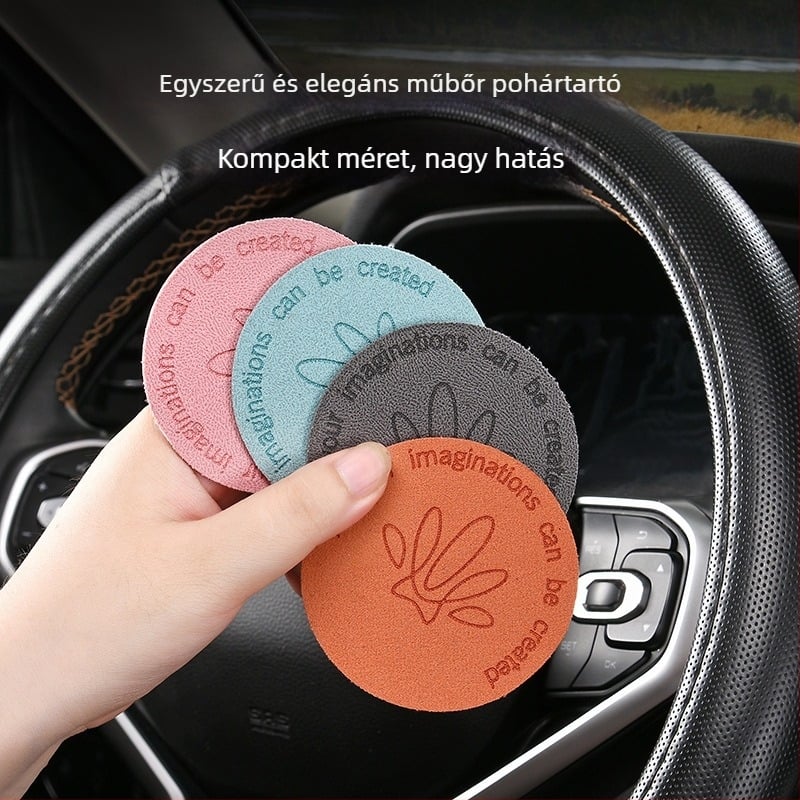 Autó pohártartó matrica – PU anyag, modell TZ-1001, csúszásmentes, ütésálló, univerzális típus