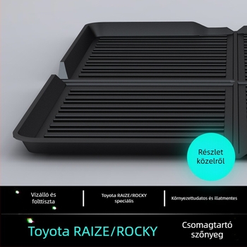 Toyota RAIZE ROCKY-hoz tervezett csomagtartó szőnyeg, vízálló, szennyeződésálló, könnyen tisztítható, szagtalan