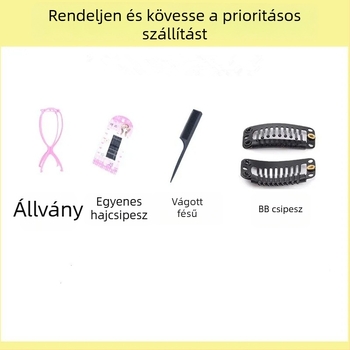 Ajándékcsomag: paróka ápoló és hordozó állvány, egyszerű formázás, kettős használatú dizájn