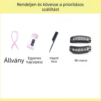 Ajándékcsomag: paróka ápoló és hordozó állvány, egyszerű formázás, kettős használatú dizájn