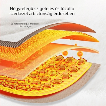 Univerzális 12V/24V grafénnel melegedő ülőpárna autóhoz, télre, állandó hőmérséklet, USB