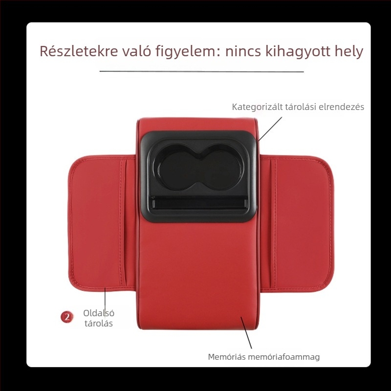 Evans bőrös autó kartámasz – univerzális modell, testreszabható, kód YWS008