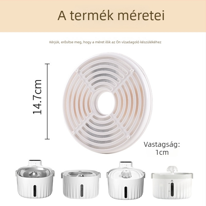 Háziállatok itatókészülékhez szűrőelem, 2 darab, gyanta-aktív szén szűrő, modell YXP012, márka YXPET