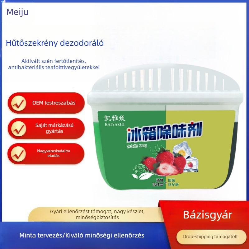 Hűtőszekrény dezodoráló – Multifunkcionális, Tea polifenolok + aktív szén, 120 g, Guangdong eredet, Kaiazhi márka