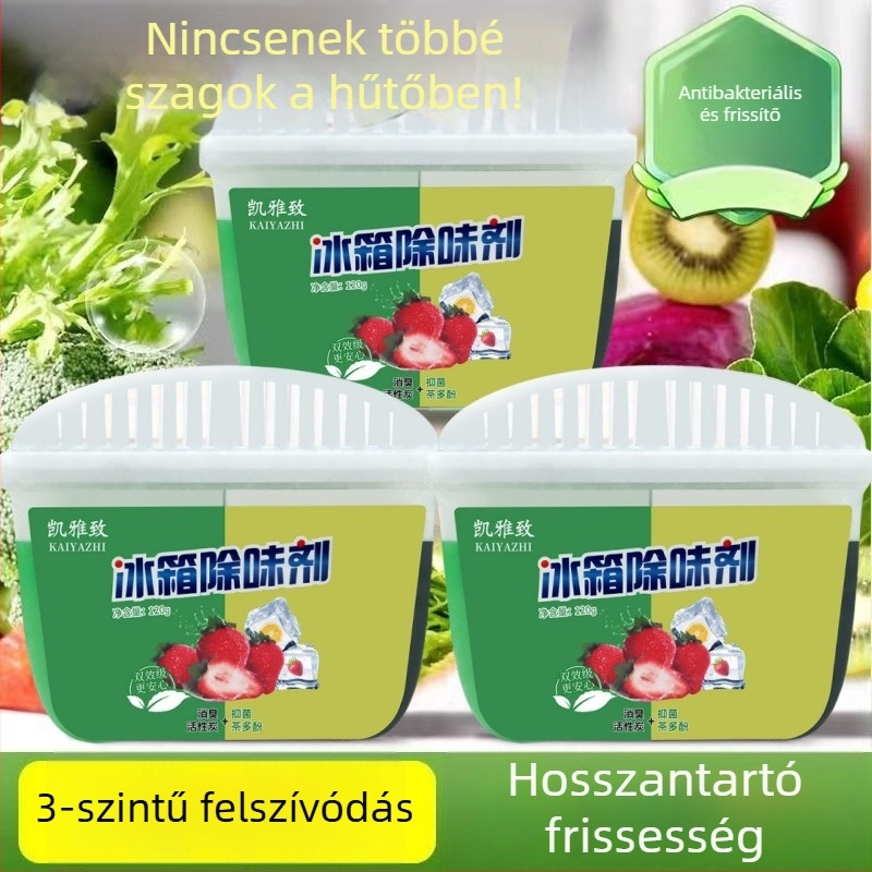Hűtőszekrény dezodoráló – Multifunkcionális, Tea polifenolok + aktív szén, 120 g, Guangdong eredet, Kaiazhi márka