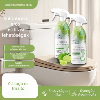 Többcélú tisztító spray antibakteriális hatással, mélytisztítás, szagtalanító, eltávolítja a vízkövet, bontja az olajfoltokat (Termékkategória: Többcélú tisztító; Termék szám: 654)