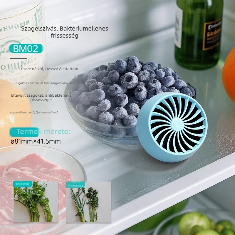 Eraclean BM03 Hűtőszekrény dezodoráló és frissesség megőrző eszköz aktív szénnel, 10 m²-es lefedettség, zaj ≤36 dB, alkalmas hűtőre, ruhásszekrényre és cipősszekrényre