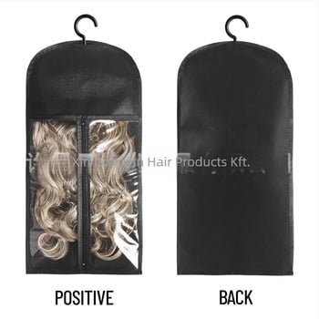 Yunjin nem szövött anyagból készült paróka tároló táska PVC porvédővel – akasztós kivitel