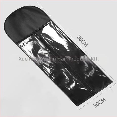 Yunjin nem szövött anyagból készült paróka tároló táska PVC porvédővel – akasztós kivitel