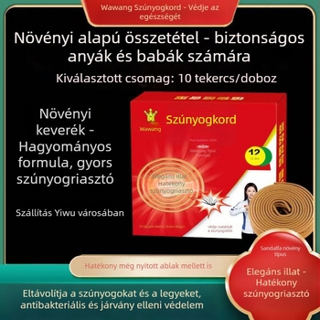 Kamforos szúnyogspirál – gyűrű alakú, nem toxikus, kültéri használatra, hosszú hatású, 150 darabos csomag