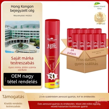 Green Island rovarirtó aeroszol 400 ml — gáz formájú, illatmentes vagy friss illatú, beltéri kártevők ellen
