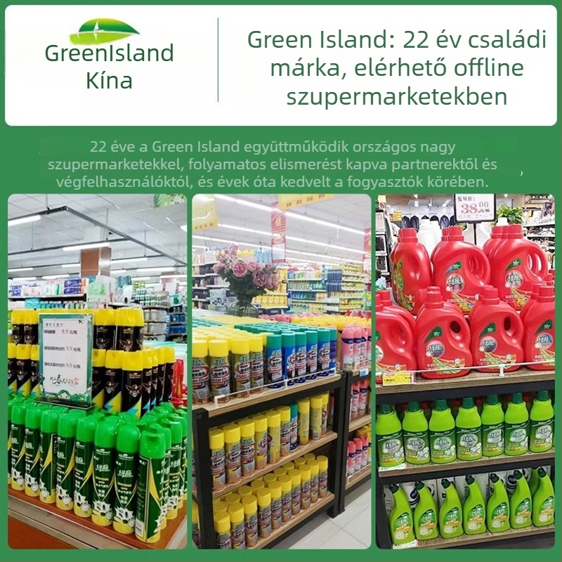 Green Island rovarirtó aeroszol 400 ml — gáz formájú, illatmentes vagy friss illatú, beltéri kártevők ellen