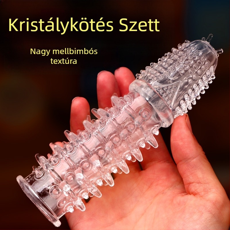 Pénisz hüvely tövises textúrával és szoros illeszkedéssel — anyag: puha ragasztó, Wolf Totem, felnőtt játék, kenőanyag nélkül