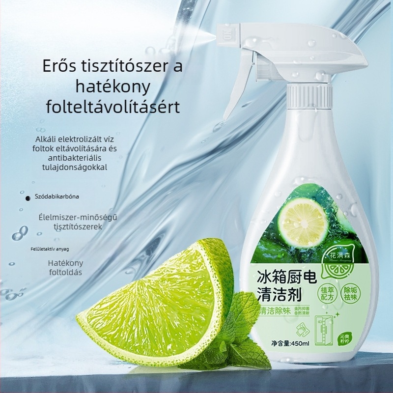 Mindenre használható tisztító hűtőkhöz és konyhai készülékekhez – antibakteriális, mély fertőtlenítés, szag eltávolítás, vízkő eltávolítása, olajfolt eltávolítása, 450ml