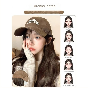 Női sapkás paróka, hosszú göndör haj, egyrészes sapka, haj anyaga: hőálló selyem, fringe egyenes vagy ferde, nem festhető vagy permázható