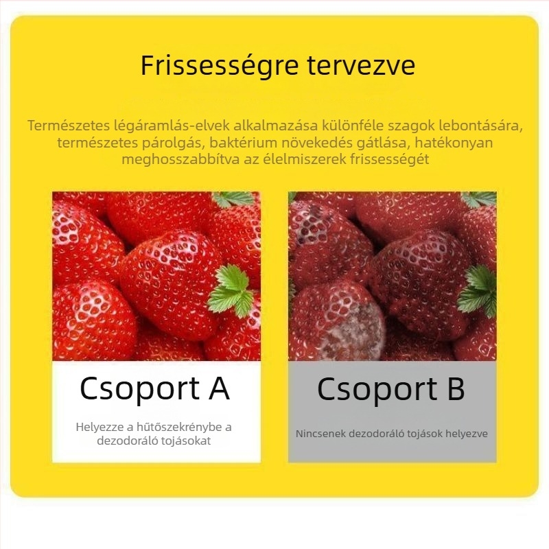 Narancs illatú hűtőszekrény-dezodor, 32 g, 4 darabos csomag, modell Chuanliu