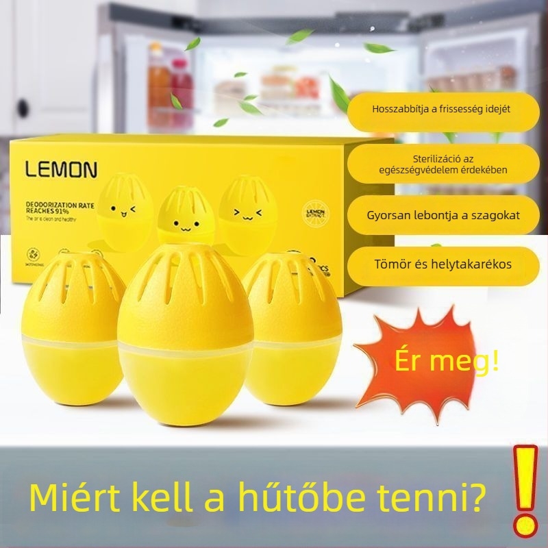 Narancs illatú hűtőszekrény-dezodor, 32 g, 4 darabos csomag, modell Chuanliu