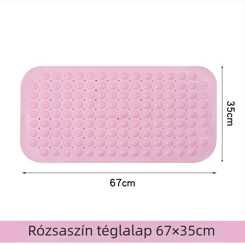 Fürdőszobai csúszásmentes szőnyeg, PVC anyag, négyzet alakú, fürdőszoba, modern minimalista stílus, mosható