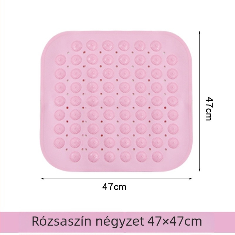 Fürdőszobai csúszásmentes szőnyeg, PVC anyag, négyzet alakú, fürdőszoba, modern minimalista stílus, mosható