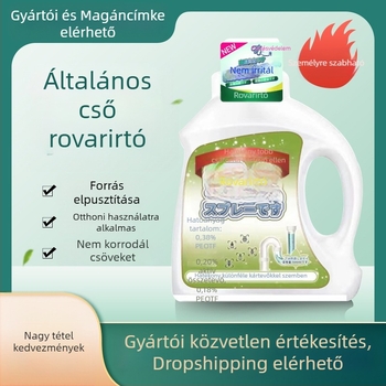 Yuhong csatornaszennyvíz- és csőinsecticid, folyékony forma; fürdőszoba és konyha; célpontok: repülő rovarok, csótányok, százlábúak és szúnyogok