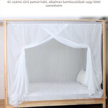 Rozsdamentes acélból készült ágy szúnyogháló, egyajtós, rozsdamentes acélcső tartó, szerelés szükséges