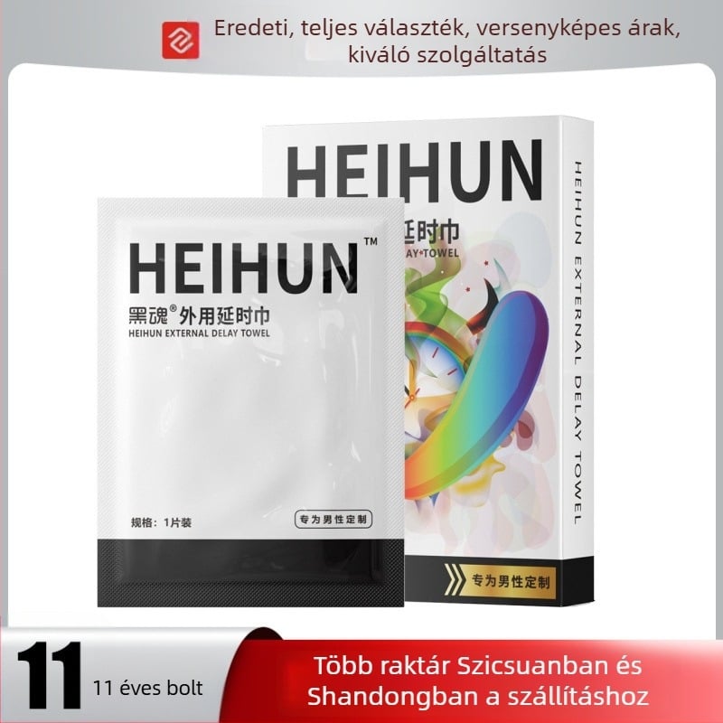 Aiweikang Külső késleltető nedves törlőkendők, 10 db, felnőtteknek, kenőanyag nélkül