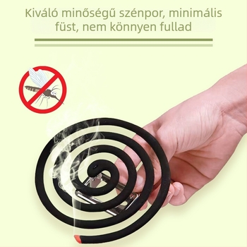 Szúnyogriasztó füstölő mugwort illattal, korong típusú, szilárd állag, 30-40 kör