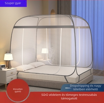 Yurt-stílusú háló ágyhoz, szerelés nélkül, poliészter anyag, acél váz, modern dizájn