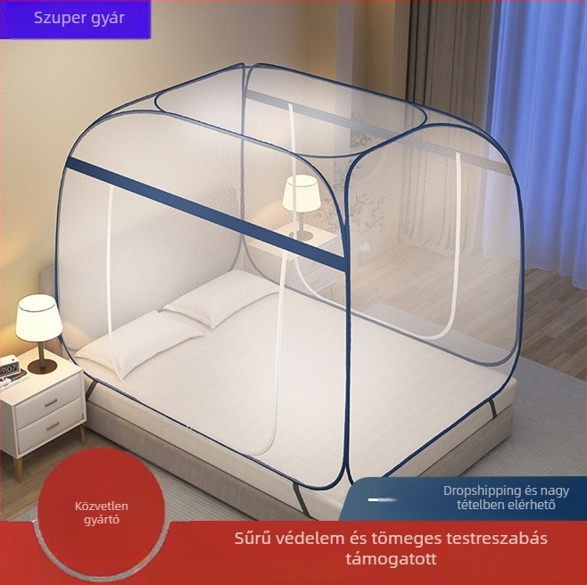 Yurt-stílusú háló ágyhoz, szerelés nélkül, poliészter anyag, acél váz, modern dizájn