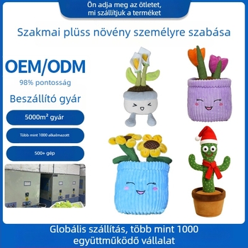 Egyedi plüssjáték növény-gyümölcs témával — puha pamut plüss; PP gyapottöltő; testreszabás minta alapján; hálós tasakos csomagolás