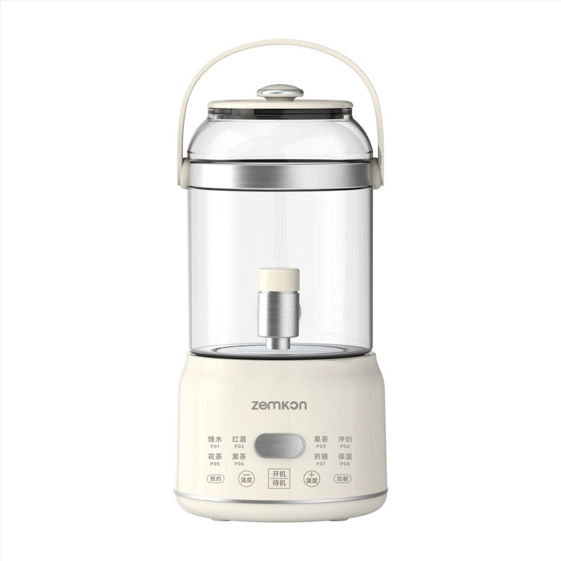 Zemkon Egészség teáskanna, üvegtesttel, magas boroszilát üveg, 3 L, 800 W, 220 V, digitális termosztát, érintéses vezérlés, modell RC-Z830D35