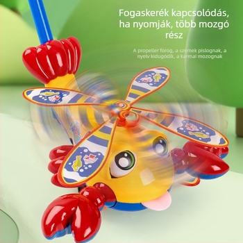 Egykaros babasétáló tologatható játék – műanyagból, csúszásmentes, 0-3 éveseknek