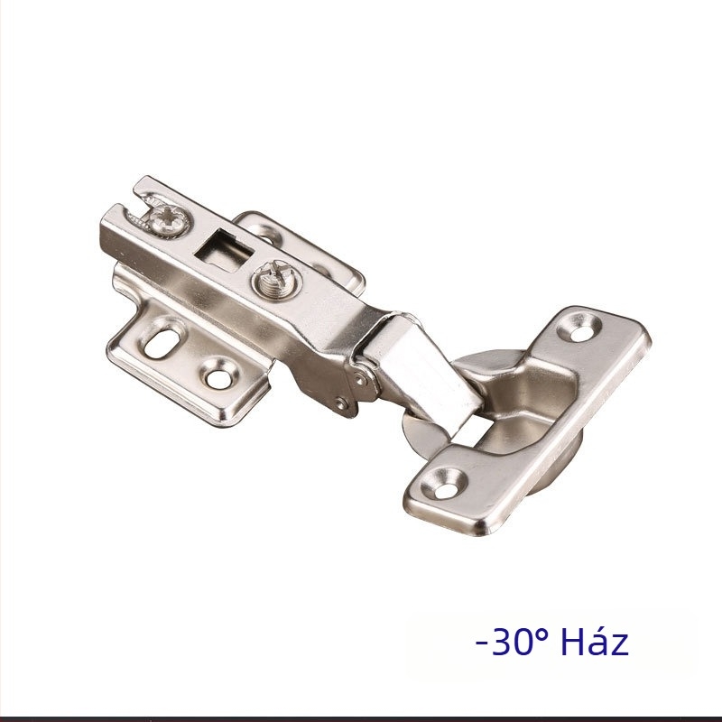 Speciális szögű szekrényajtó zsanér, modell LRH30/45/90, hidegen hengerelt acél, fényes nikkel bevonat, Longrun