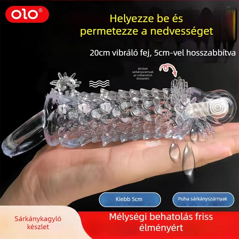 OLO sárkány-skála vibráló kristálykészlet felnőtteknek — elektromos vezérlés, puha gél anyag, síkosítóval, 5 év garancia