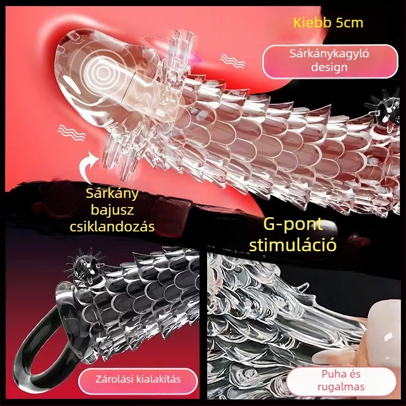 OLO sárkány-skála vibráló kristálykészlet felnőtteknek — elektromos vezérlés, puha gél anyag, síkosítóval, 5 év garancia