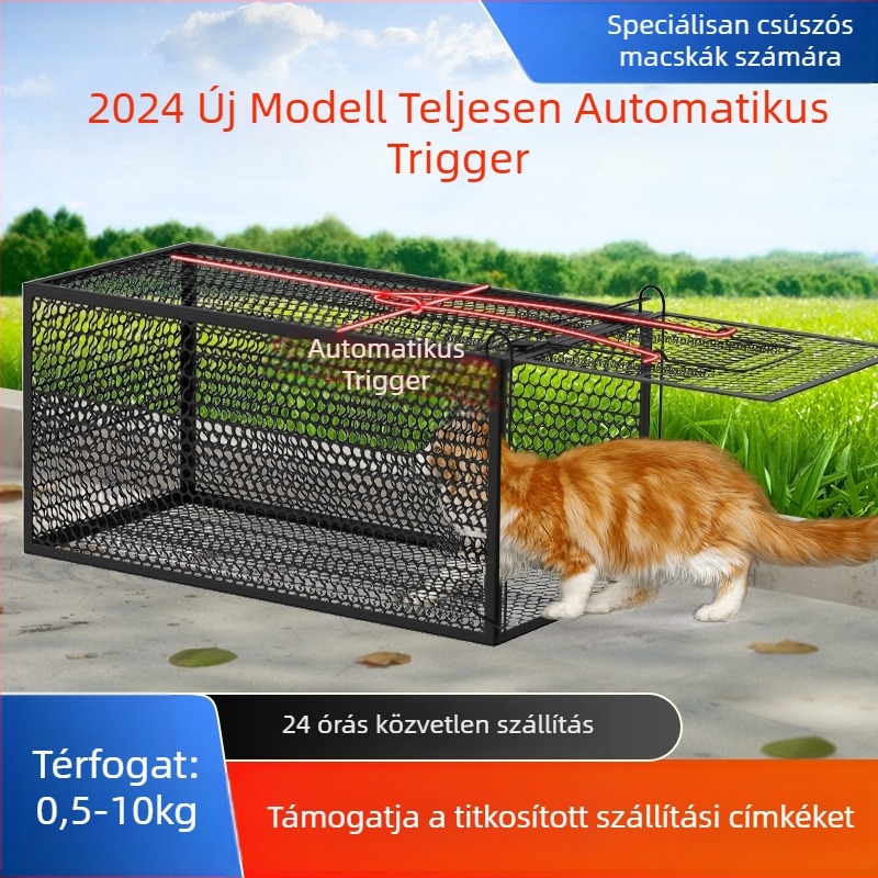 Power catch Automata macska-csapda ketrec — kifejezetten nagy patkányok elfogására, házi és kóbor macskák mentőketrec, nem toxikus, szilárd kivitel