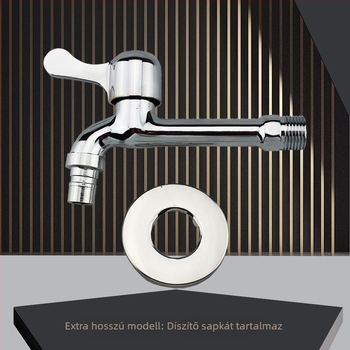 Mosógép csaptele, cinkötvözet, falba épített, kulcsos nyitás, kerámiás szelepmag, névleges nyomás 0.8