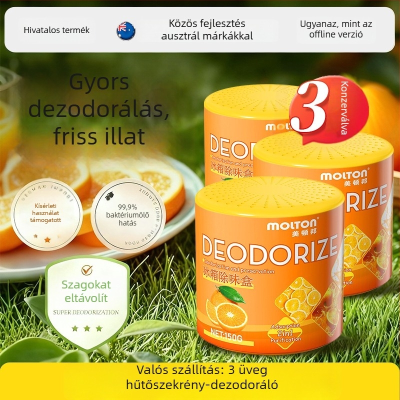 Meidunbang Hűtőszekrény Szagtalanító – Levegő Frissítő, 150 g, Narancs illat
