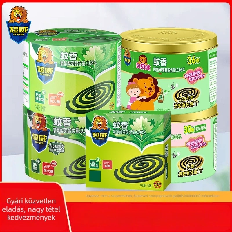 Chaowei Szúnyogriasztó füstölő korongok – sandalwood és mugwort illattal, hosszú hatású, 30 korong/doboz