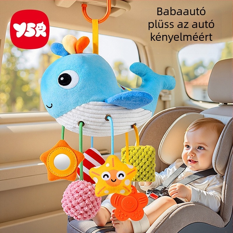 Csüngő bölcső-csörgő – ABS babajáték, 0–3 éveseknek, fejleszti a megfogást és az érzékelést