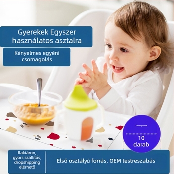 Egyszer használatos papír asztalterítő babáknak és gyerekeknek; olajálló és szennyeződésálló; testreszabható
