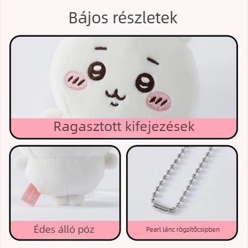 Usagi plüss lógatható kiegészítő – állatos plüssfigura, anyag: szövet, töltőanyag: szivacs, 0–3 éveseknek