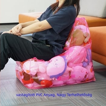 Átlátszó PVC plüssjáték tároló szék – Wu Chuang D022, egyedi logónyomtatás, egyedi feldolgozás, vízálló baba táska