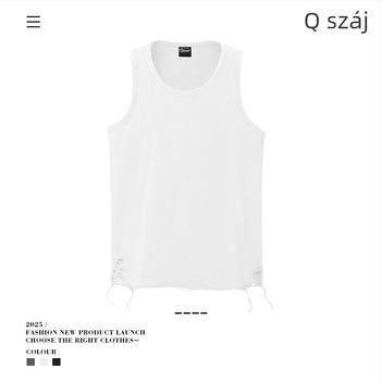 Van Kaxi pamut mellény, Street Tide stílus, laza szabás, 100% pamut, egyenes szegély