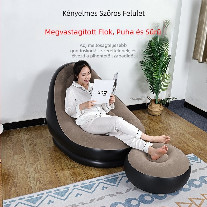 Felfújható kanapé lábtartóval és tatami stílussal - hordozható erkély alvásra (PVC; Felnőttek; Felfújható kanapé; Modern egyszerű stílus)