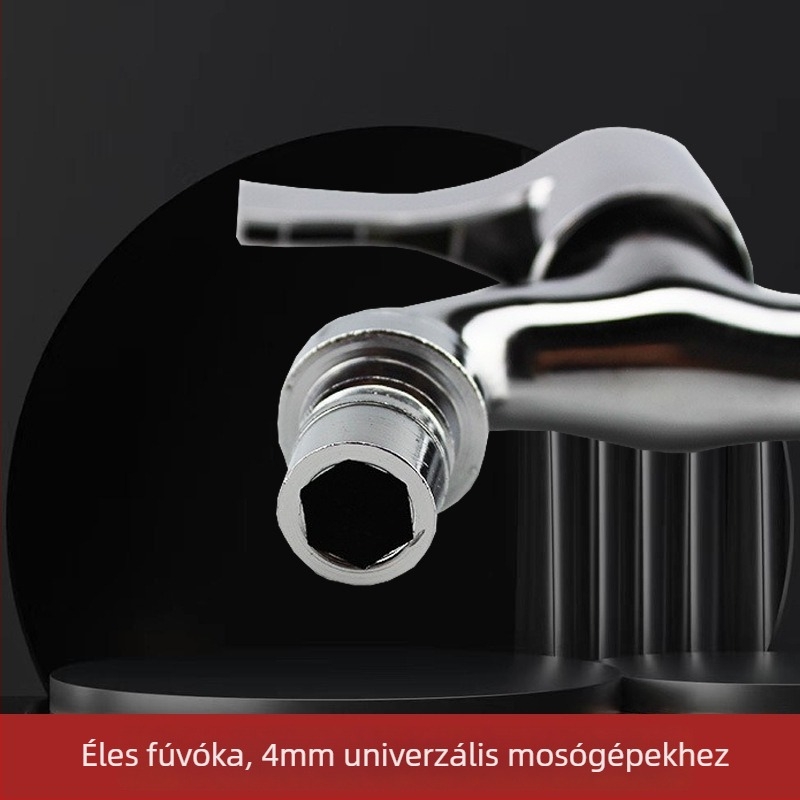 Teljesen rézből készült mosógép csaptelep gyorsnyitóval, DN15 test, kerámiamagú szelep, 0–100°C, 1,6 MPa, kézi szerelés