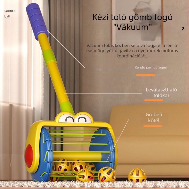 Elektromos buboréklövő toló játék gyerekeknek — Műanyag kivitel, 4–6 éveseknek, fejleszti a kéz-szem koordinációt és a látást